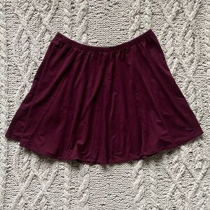 Brandy Melville - Velvet Burgundy Mini Skirt